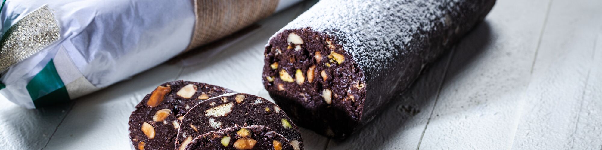 Hazelnut Pistachio Chocolate Salami