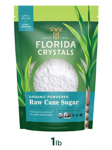 Product Resize with Weights Organic Powdered Raw Cane Sugar 1lb