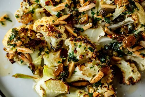 Vegan Cauliflower Steak with Vinaigrette