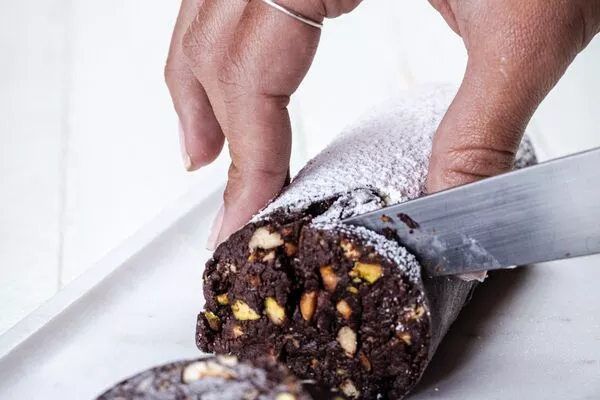 Hazelnut Pistachio Chocolate Salami