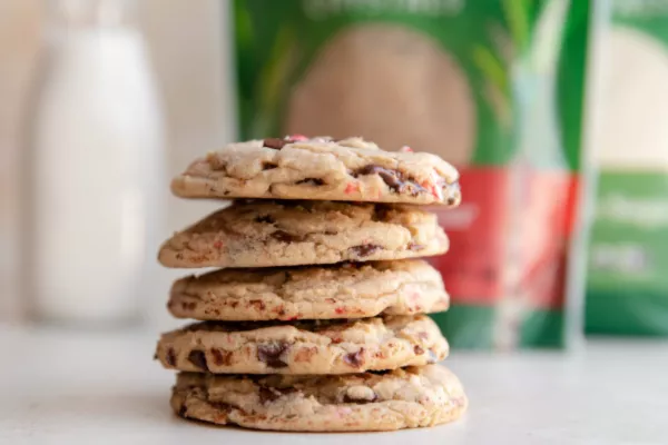 vegan peppermint chocolate chip cookies