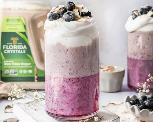 Layered Blueberry Coconut Smoothie