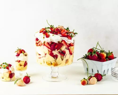 Strawberry Pistachio Trifle